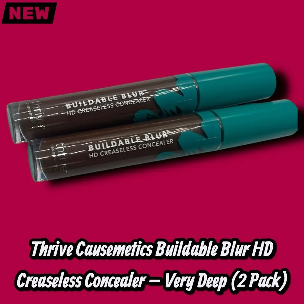 New Thrive Causemetics Buildable BlurHD Creaseless Concealer – Very Deep (2 Pa